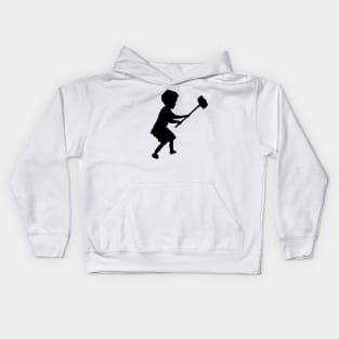 Banksy Child Sledgehammer Silhouette Kids Hoodie